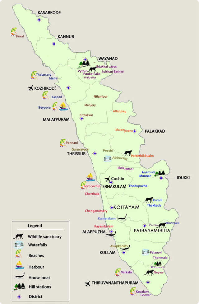 Keral Travel Map